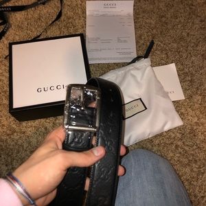 Black Gucci Belt